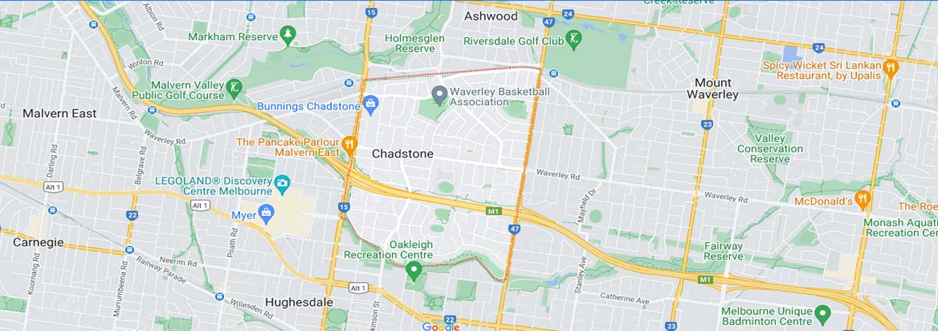 Chadstone map area