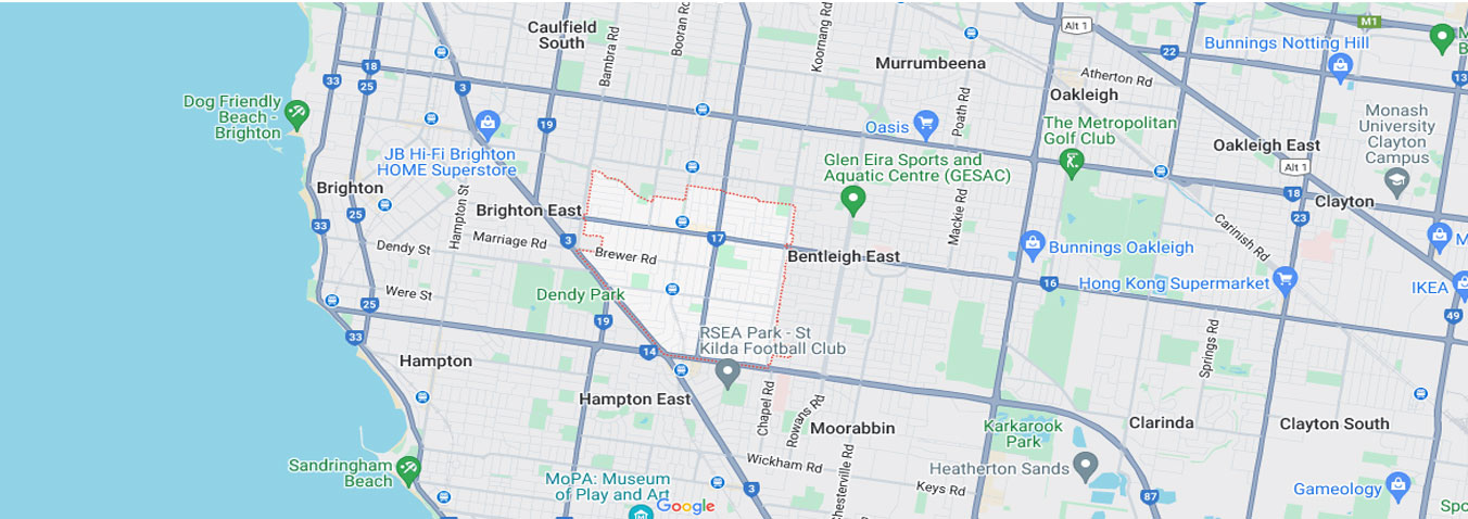 Bentleigh map area