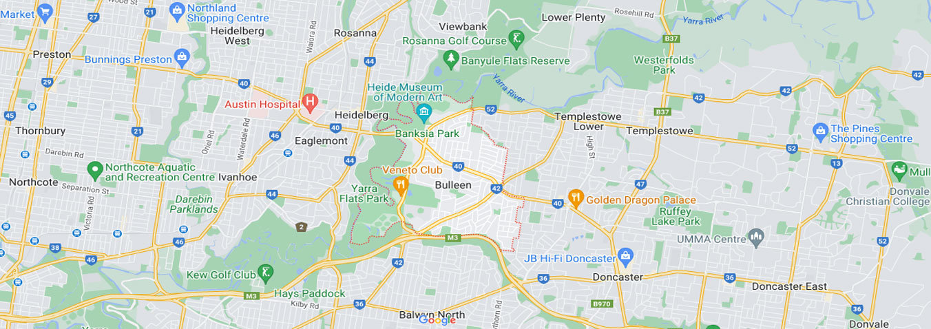 Bulleen map area