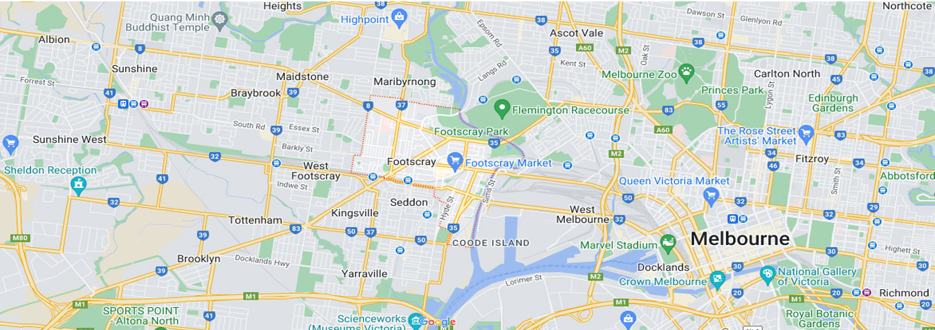 Footscray map area