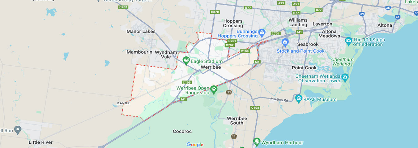 Werribee map area